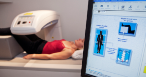 Dual-energy X-ray absorptiometry machine